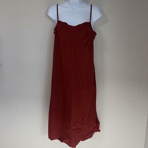Emanuel Emanuel Ungaro Women's Red Spaghetti Strap Slip Dress Size 14/48